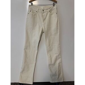 H&M Women's Straight Jeans US 10 Off White Denim Classic Casual‎